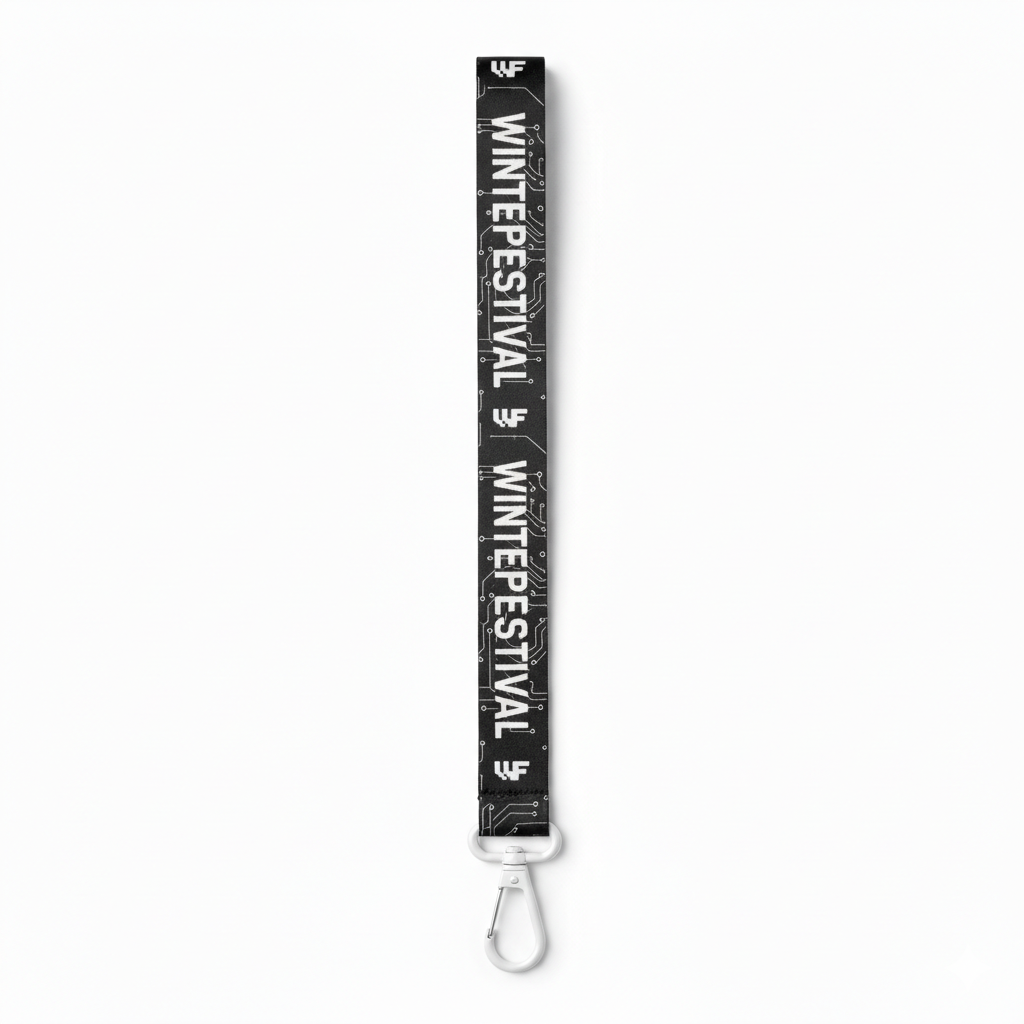Llavero Metálico + Lanyard Premium Winter Festival Techno - Imagen 3