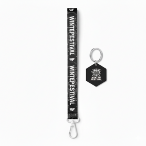 Llavero Metálico + Lanyard Premium Winter Festival Techno